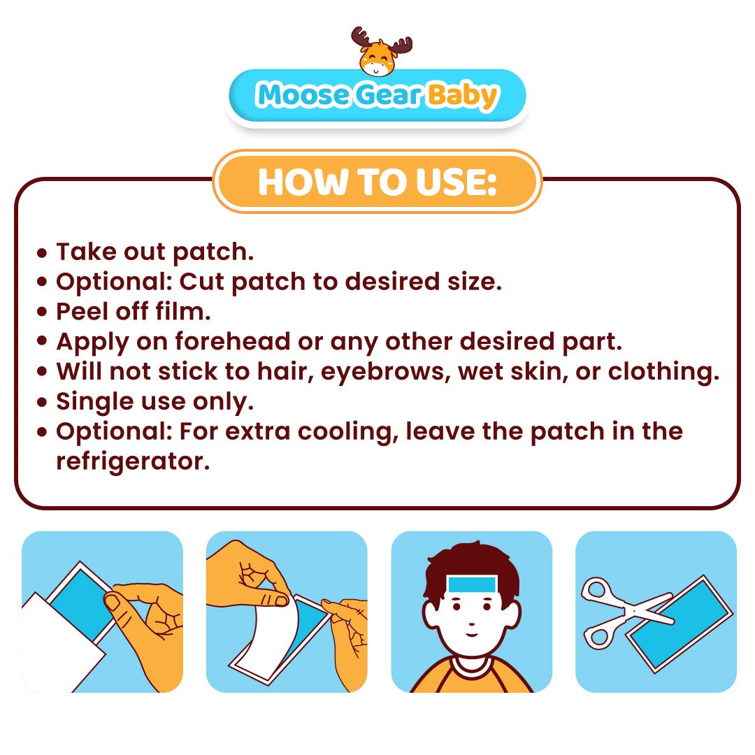 Moose Gear Baby Cooling Gel Fever Patch (2 Patches)