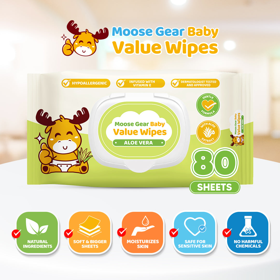 Moose Gear Baby Aloe Vera Scent Value Wipes