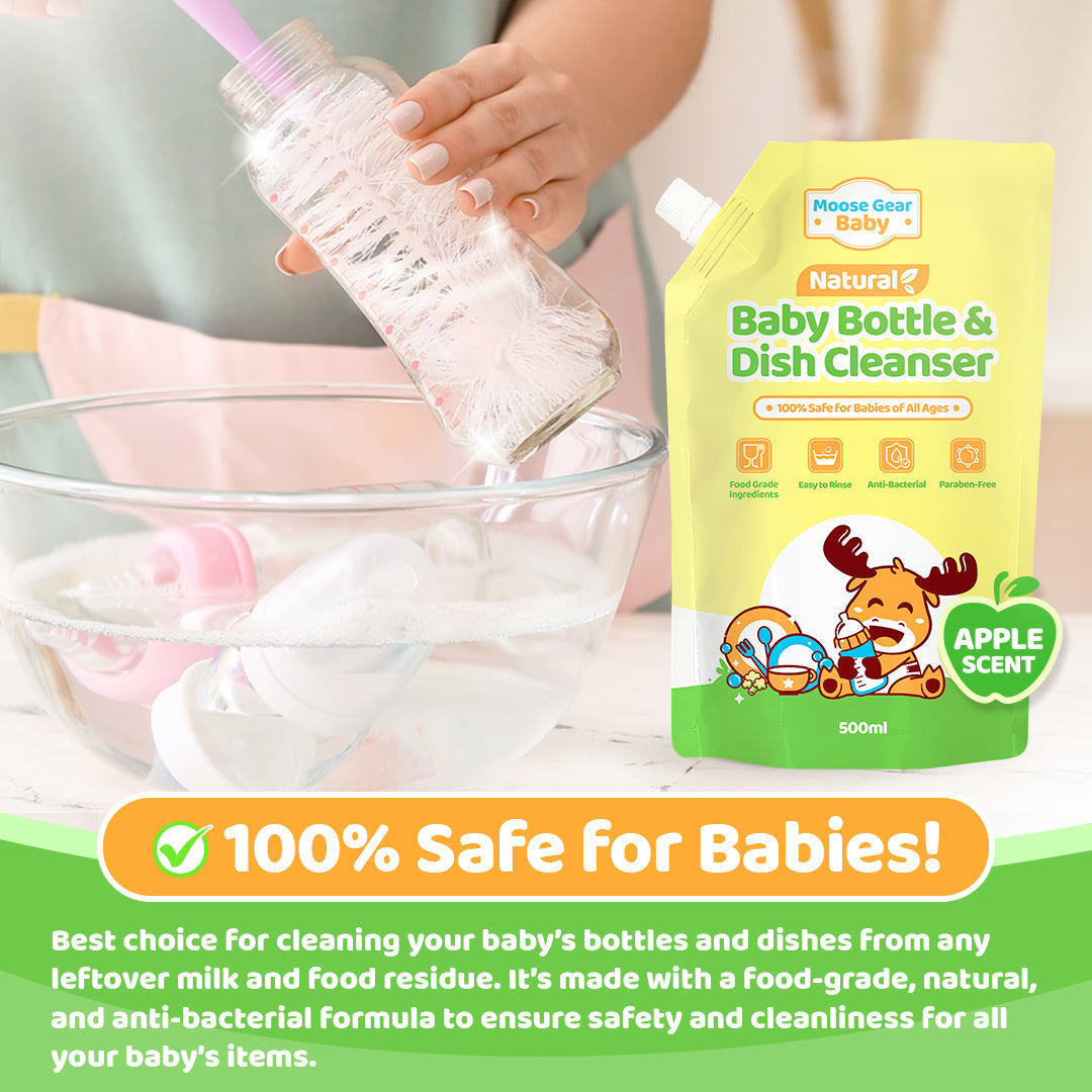 Moose Gear Baby Natural Bottle & Nipple Cleanser Wash (Apple Scent)