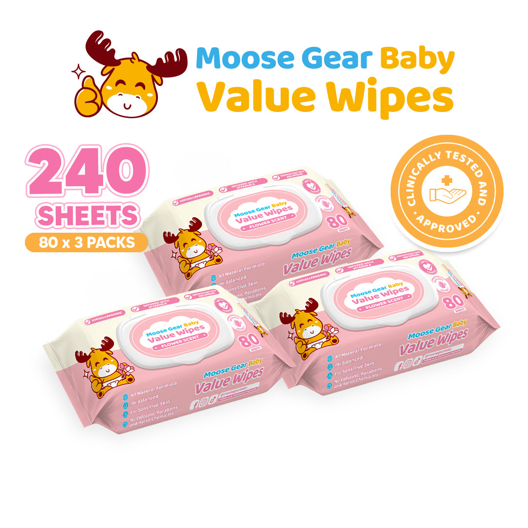Moose Gear Baby Flower Scent Value Wipes
