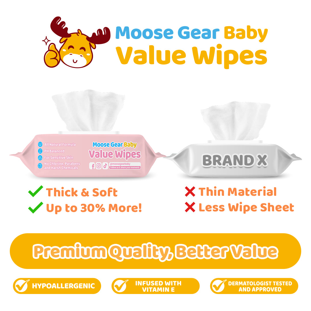 Moose Gear Baby Flower Scent Value Wipes
