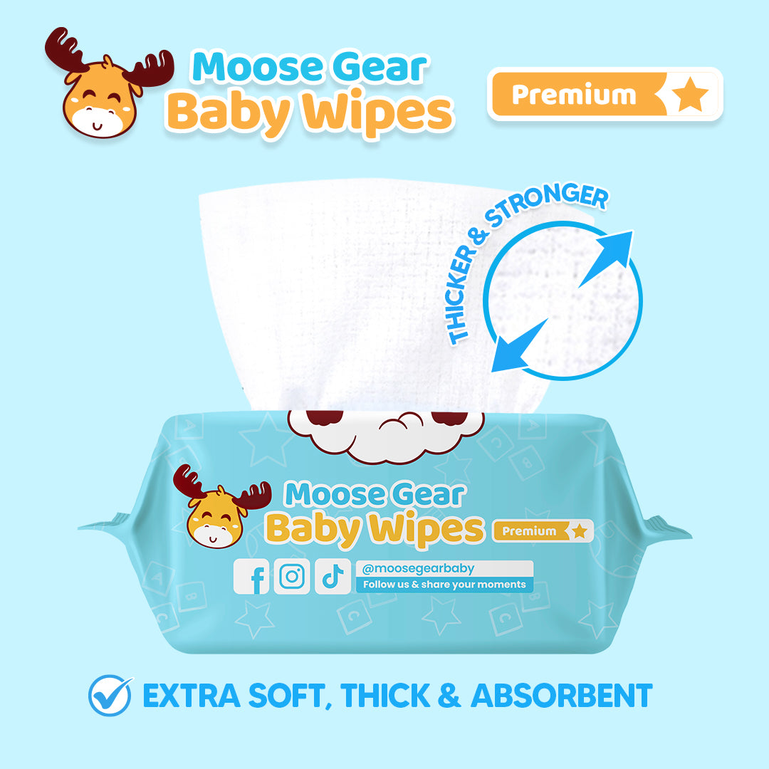 Moose Gear Baby Dry Cotton Cleansing Wipes