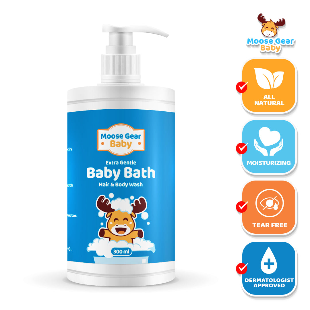 Moose Gear Baby Hair & Body Wash Baby Bath