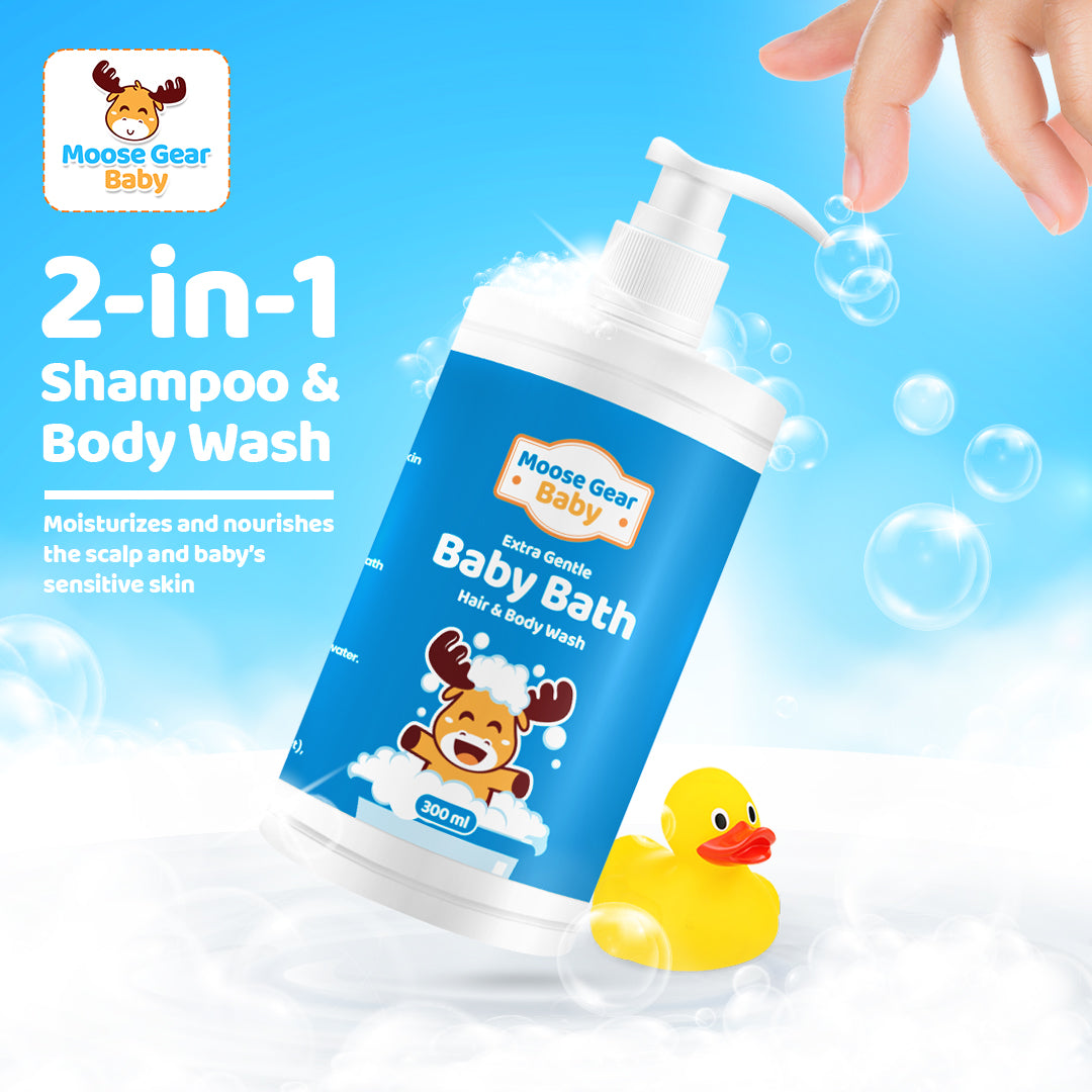 Moose Gear Baby Hair & Body Wash Baby Bath