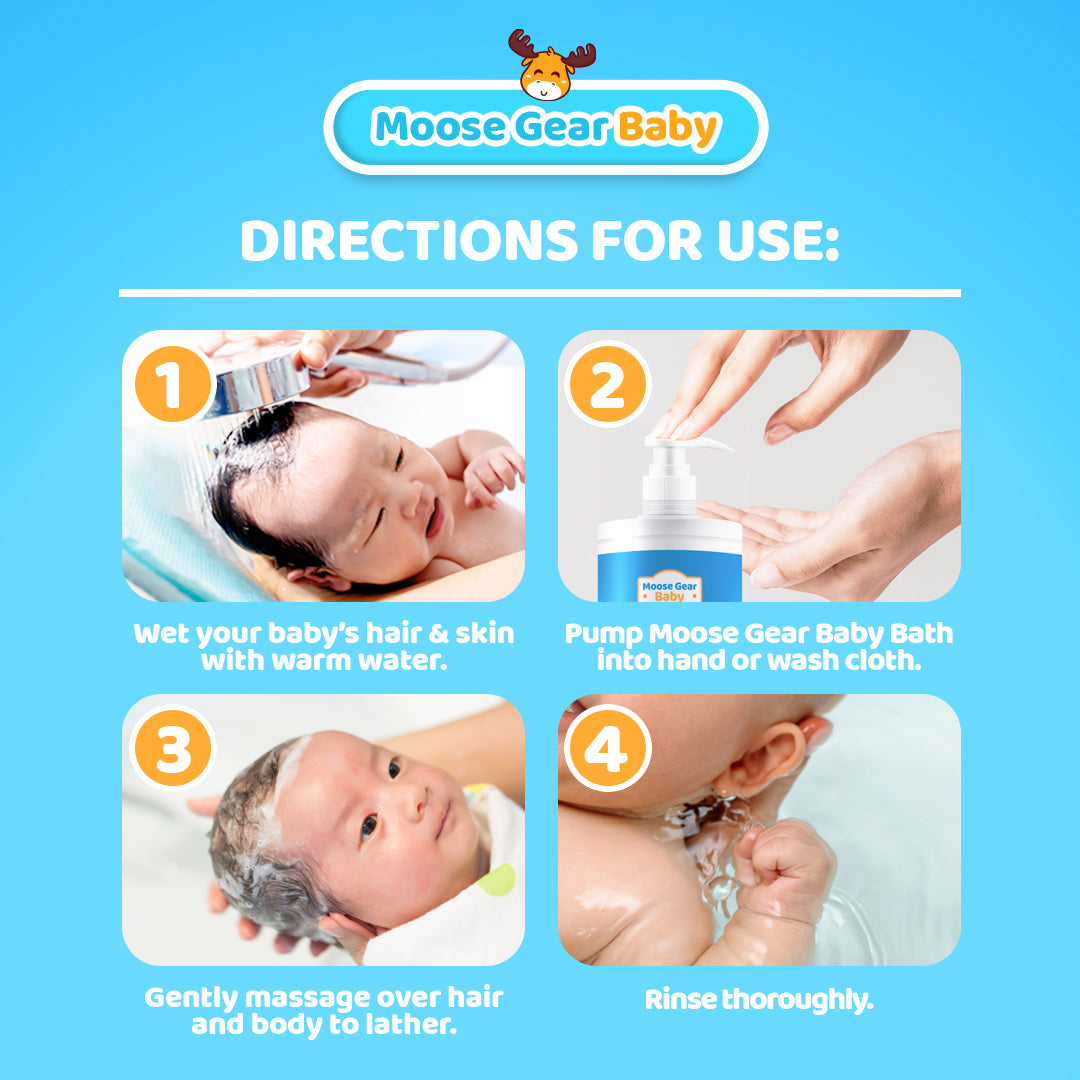 Moose Gear Baby Hair & Body Wash Baby Bath