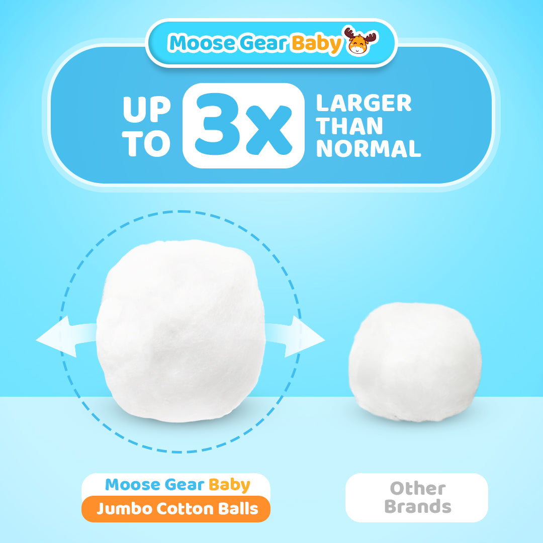 Moose Gear Baby Premium Jumbo Cotton Balls