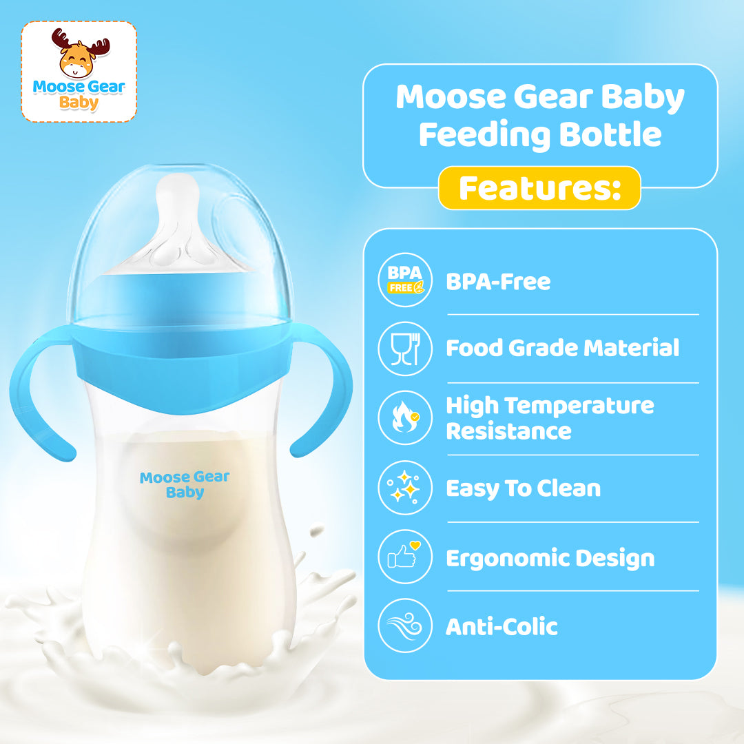 Moose Gear Baby Bottle (Blue) 150ml & 330ml