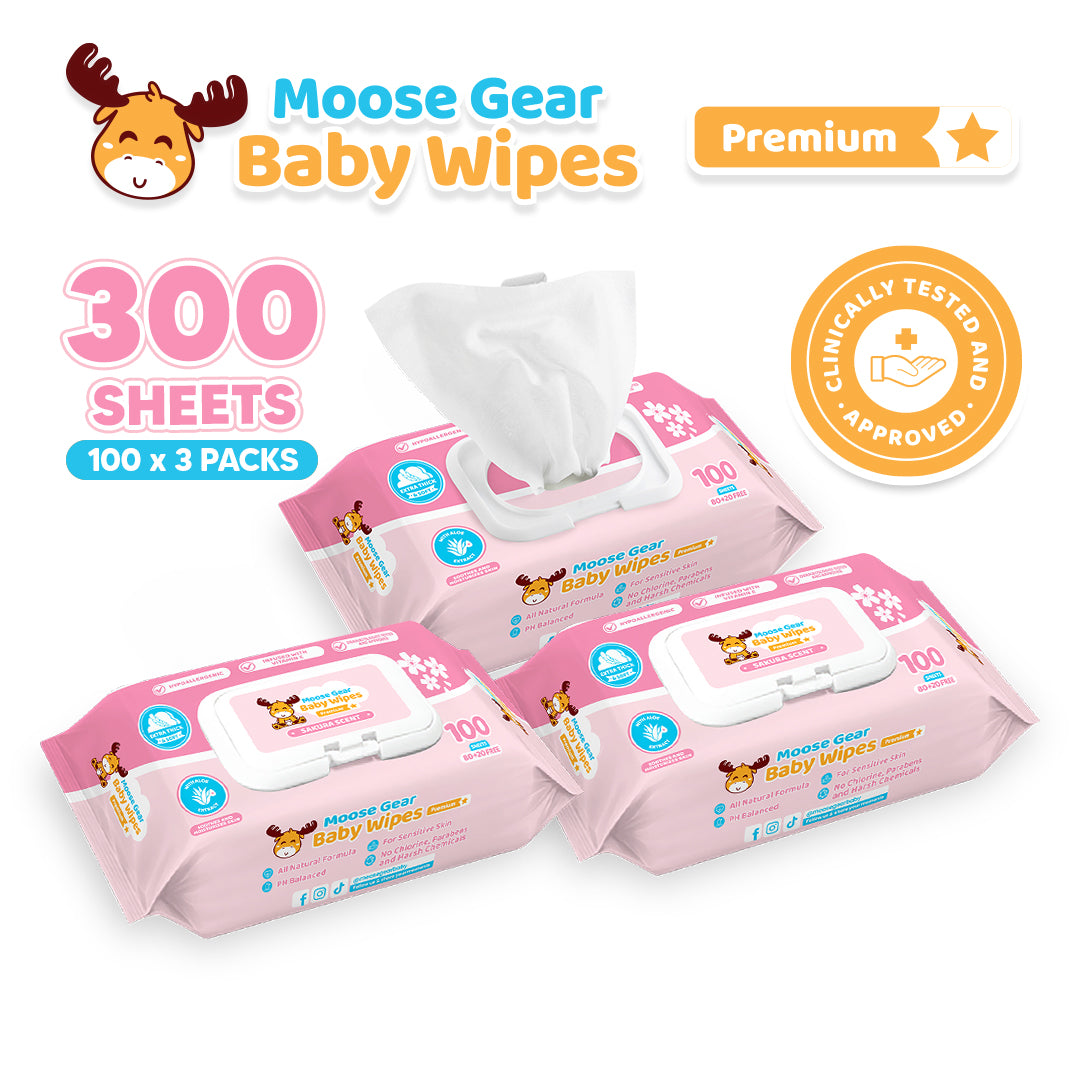 Moose Gear Baby Sakura Scent Baby Wipes