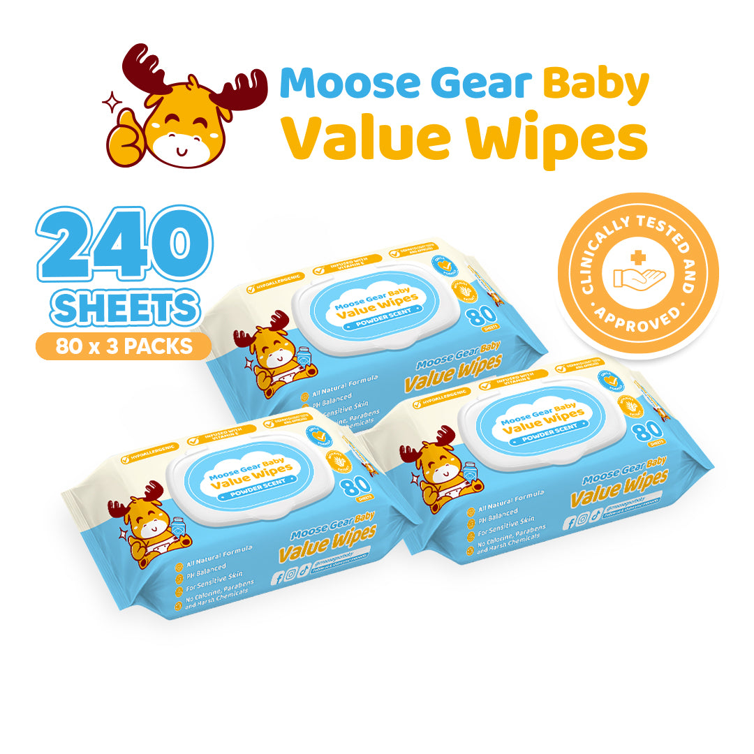 Moose Gear Baby Powder Scent Value Wipes