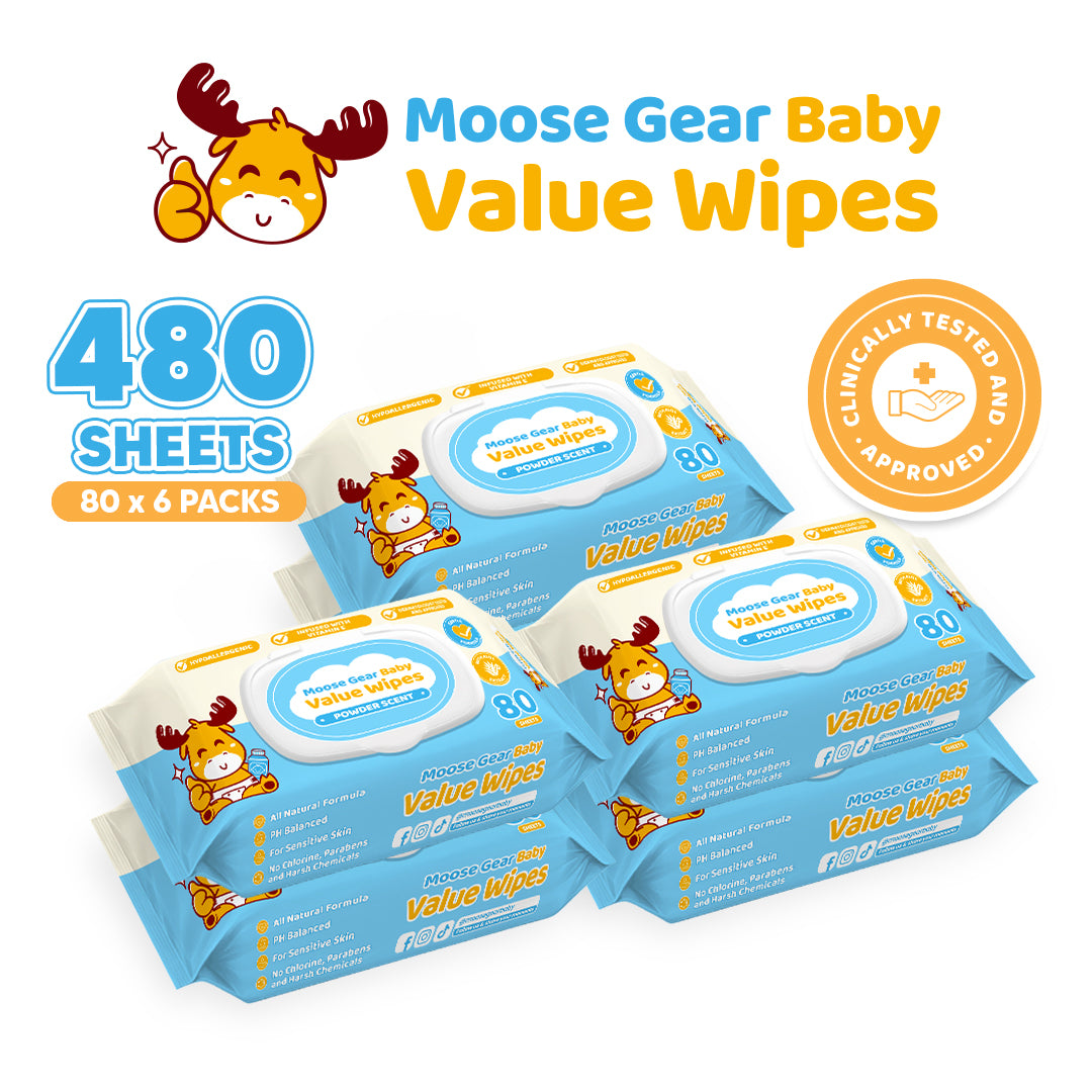 Moose Gear Baby Powder Scent Value Wipes