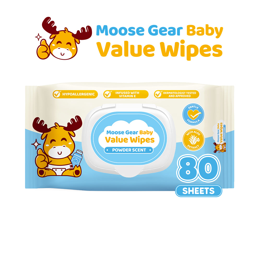 Moose Gear Baby Powder Scent Value Wipes