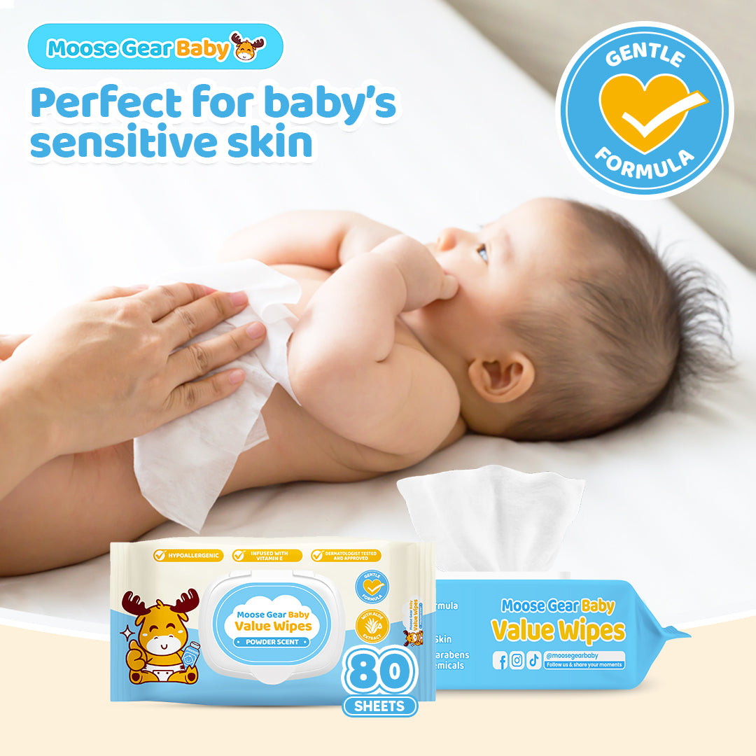 Moose Gear Baby Powder Scent Value Wipes
