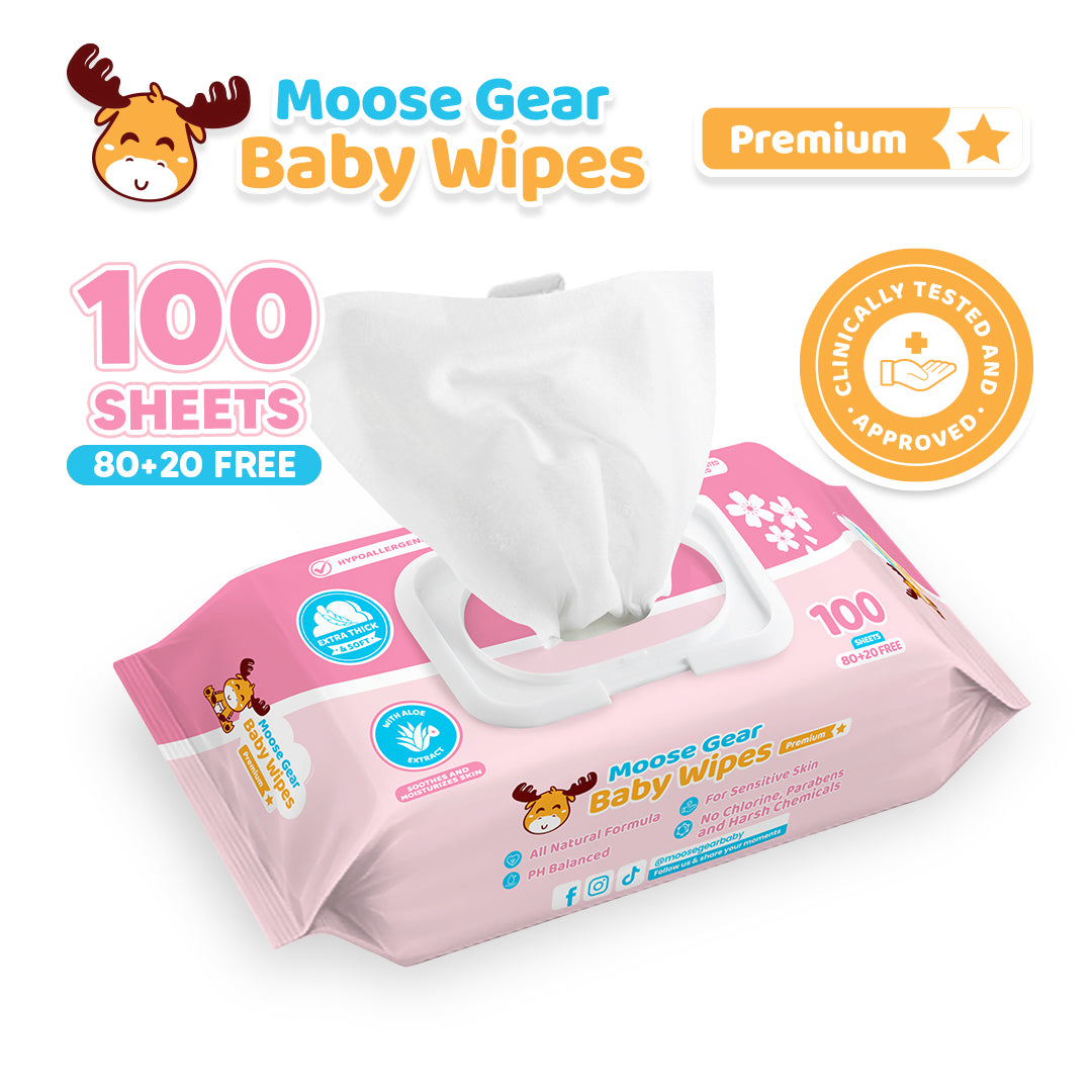 Moose Gear Baby Sakura Scent Baby Wipes