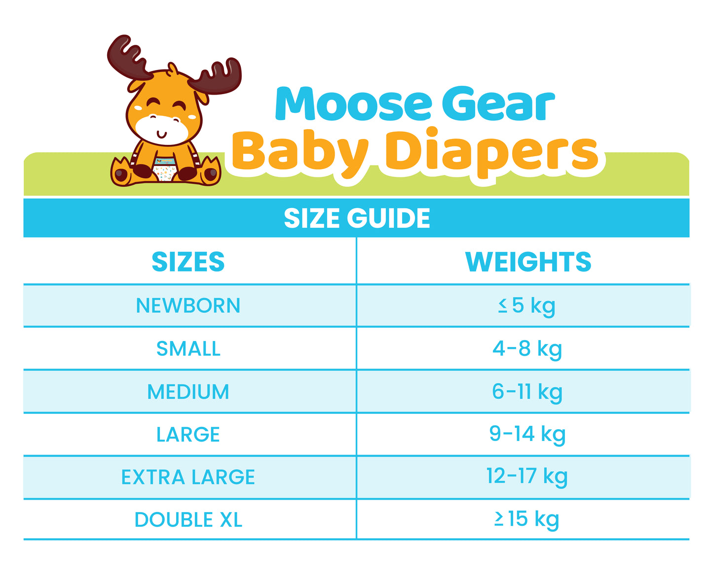 Moose Gear Baby Tape Diapers