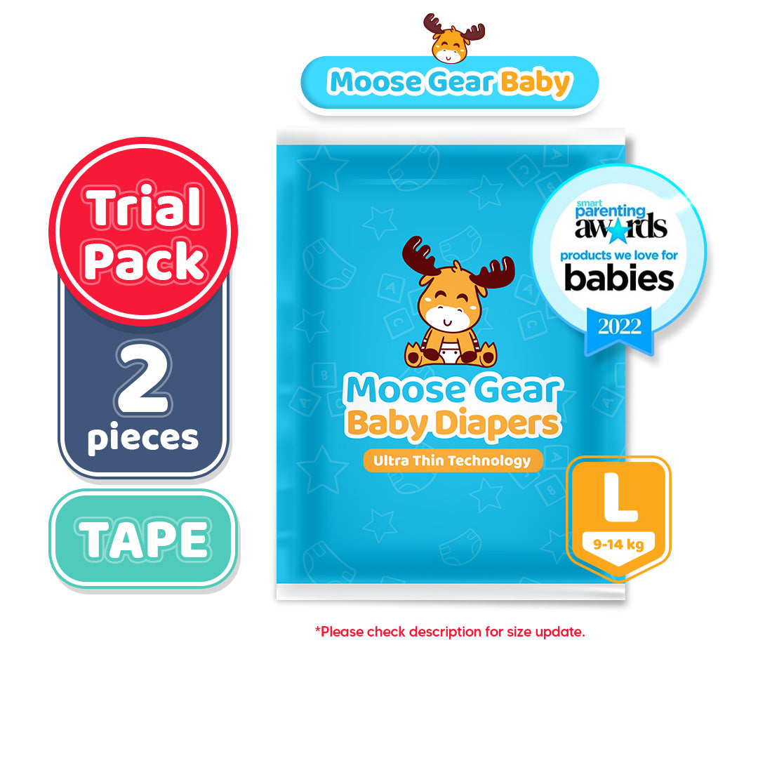 Moose Gear Baby Tape Diapers Trial Pack