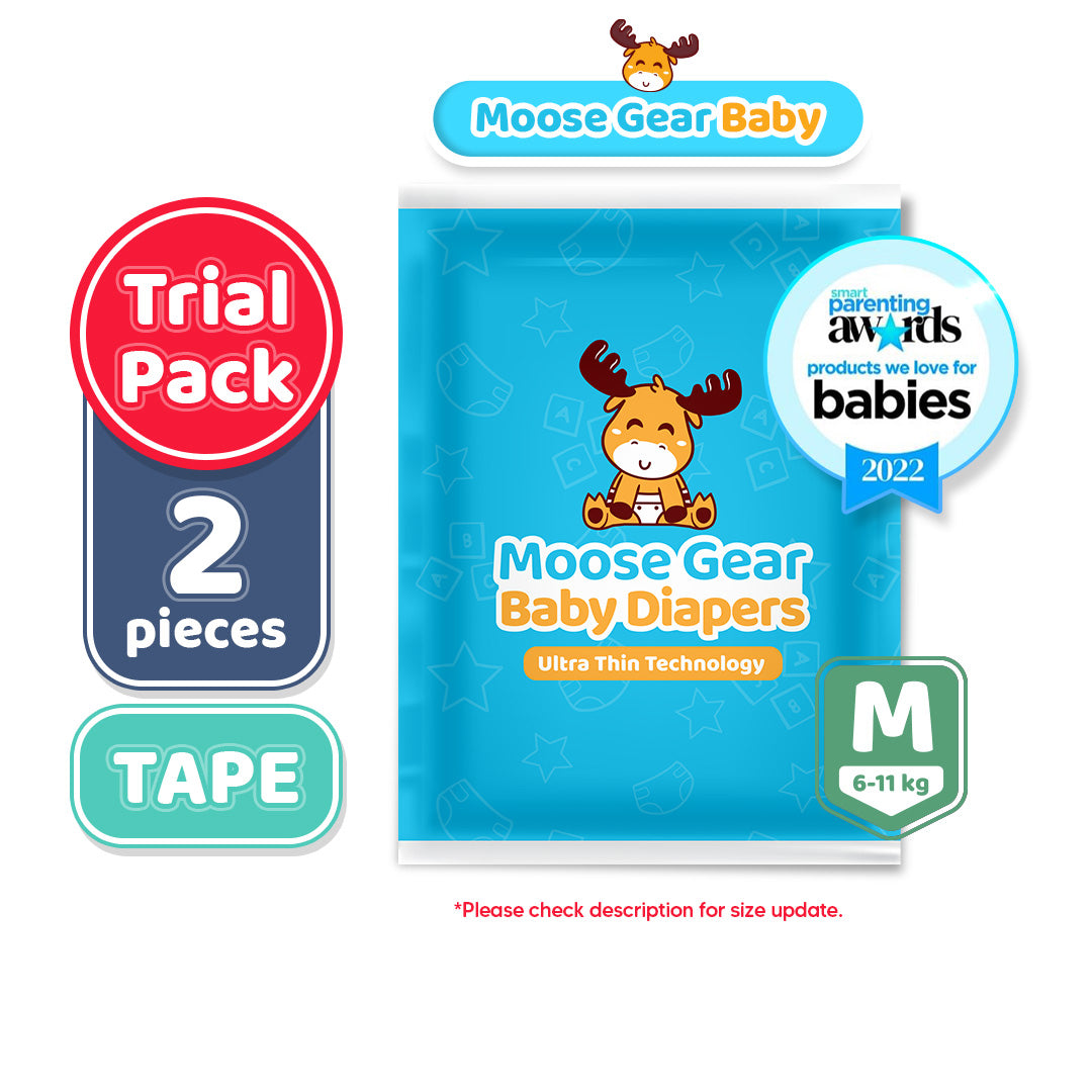 Moose Gear Baby Tape Diapers Trial Pack