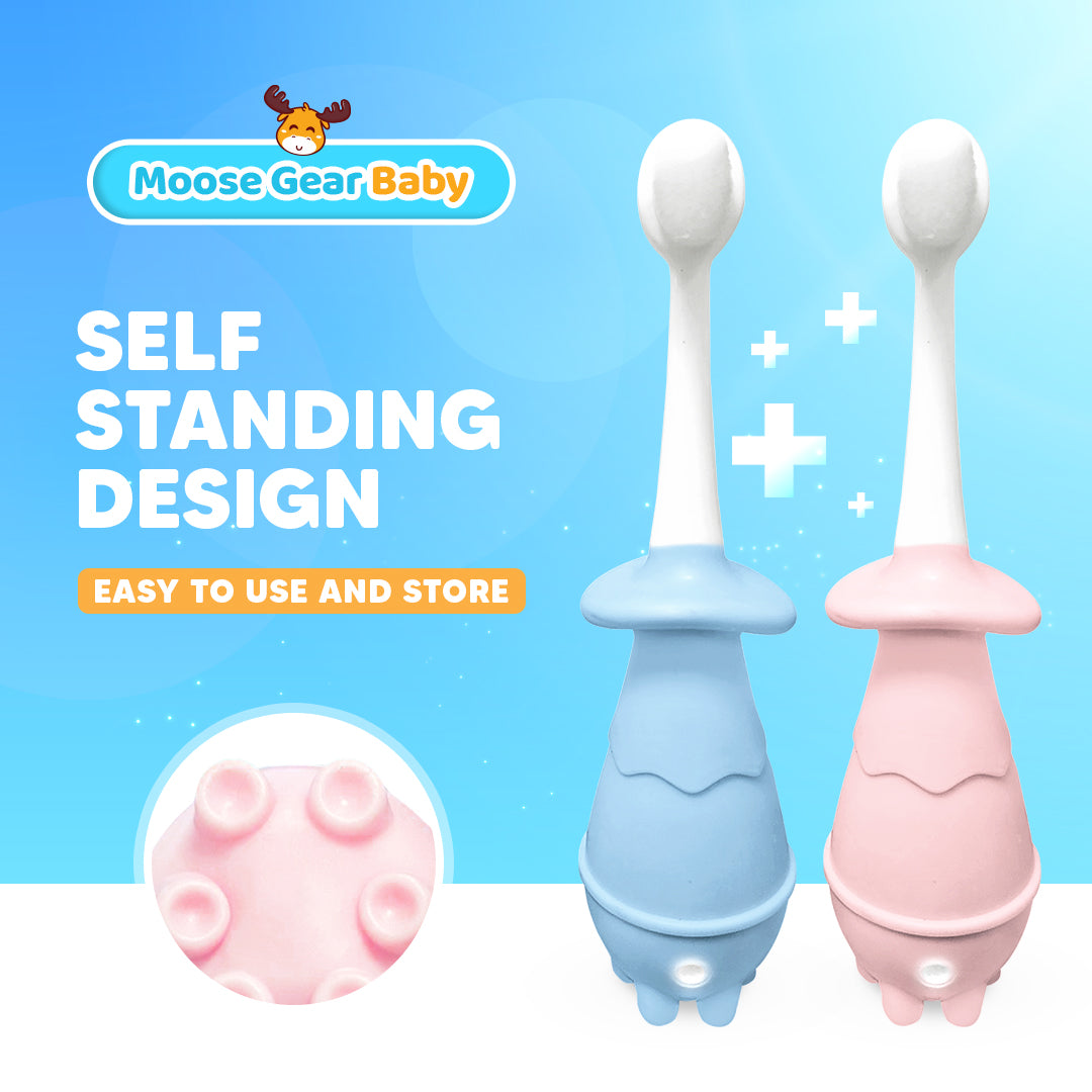 Moose Gear Baby Toothbrush Pink & Blue