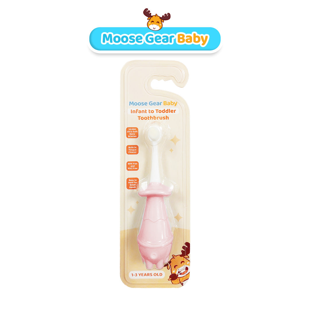 Moose Gear Baby Toothbrush Pink & Blue