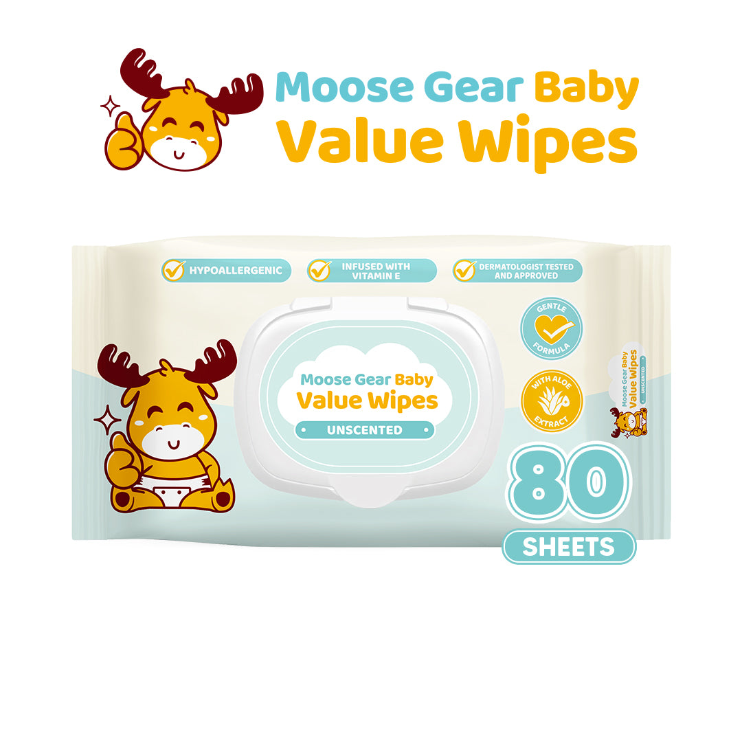 Moose Gear Baby Unscented Value Wipes