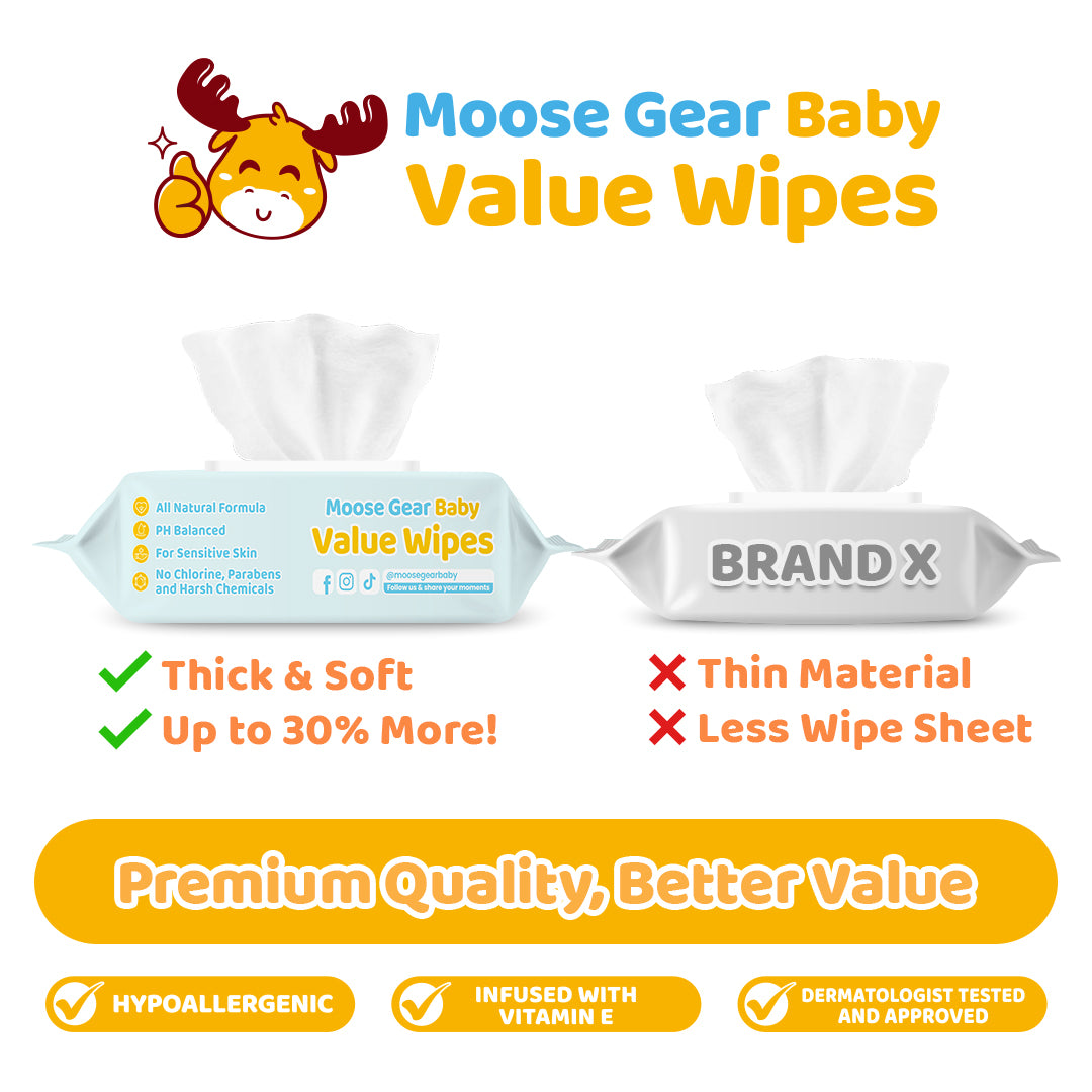Moose Gear Baby Unscented Value Wipes