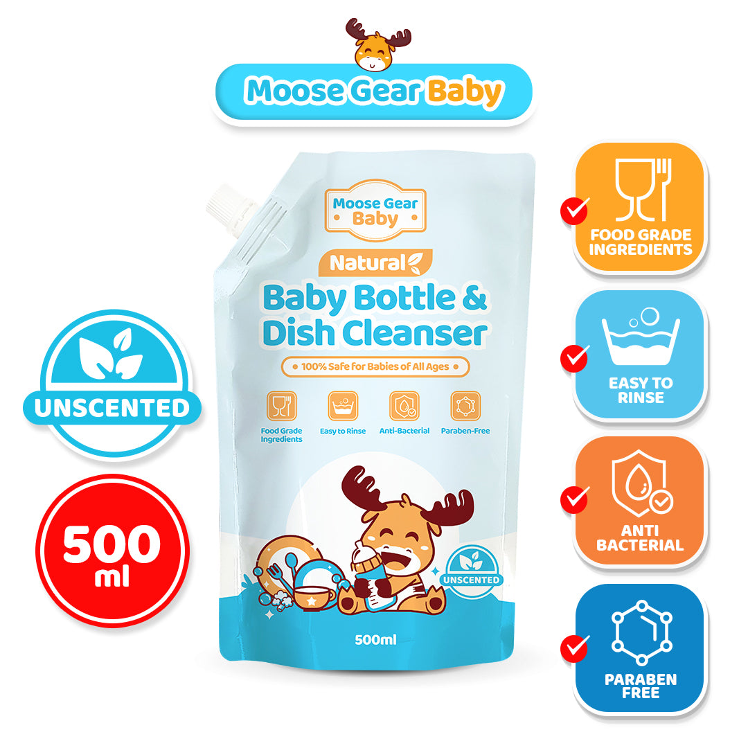 Moose Gear Baby Natural Bottle & Nipple Cleanser Wash (Unscented)