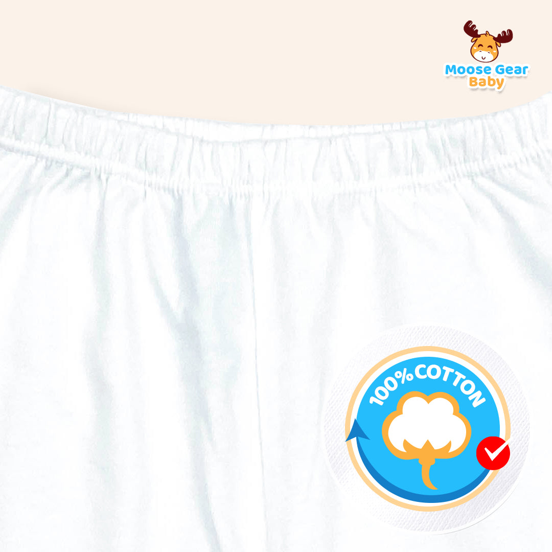 3 Pcs Baby Pajama Pants (White) (MGB0004)