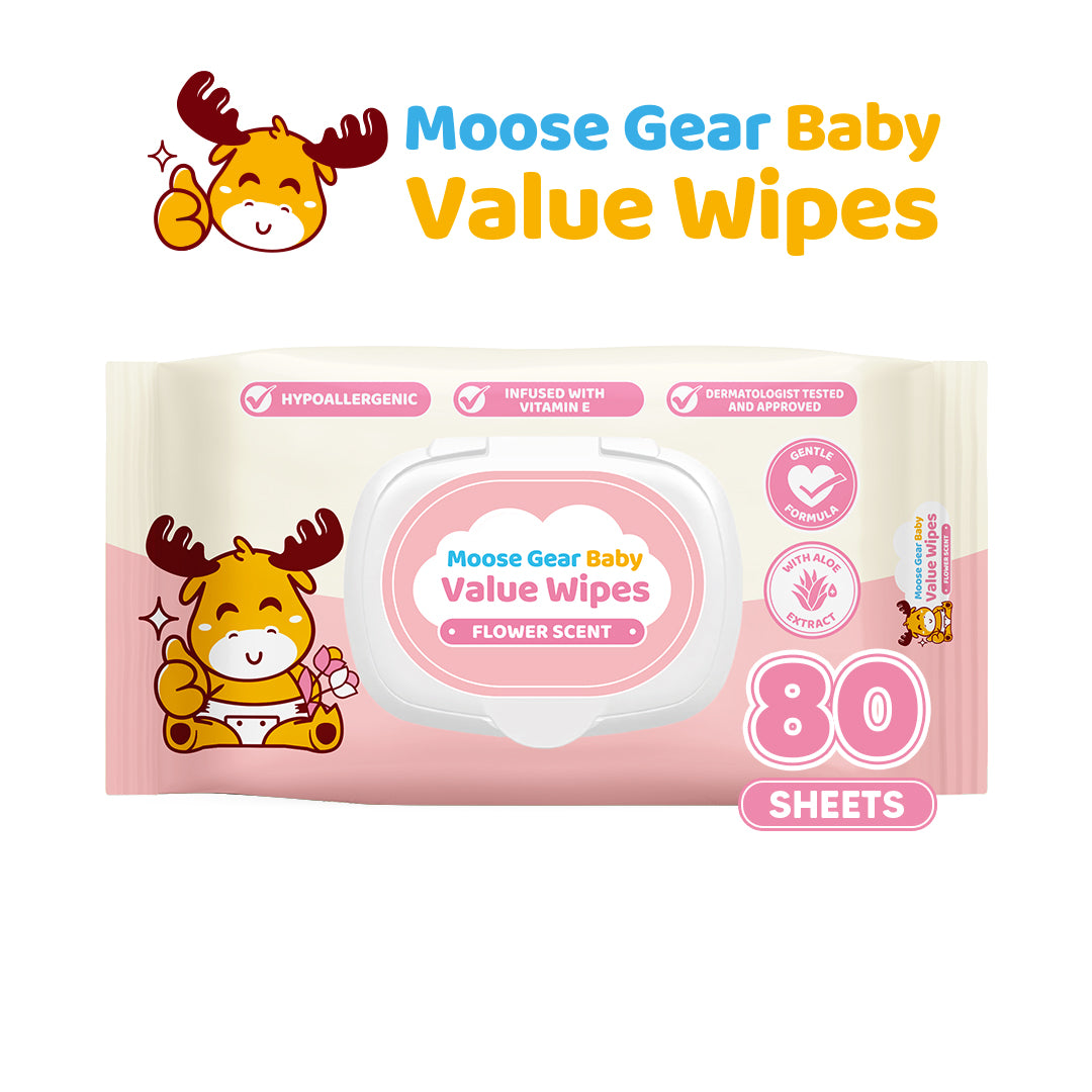 Moose Gear Baby Flower Scent Value Wipes