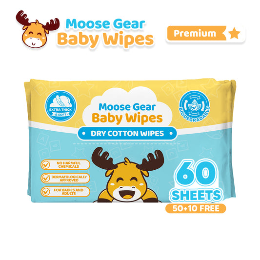 Dry Cotton Cleansing Wipes