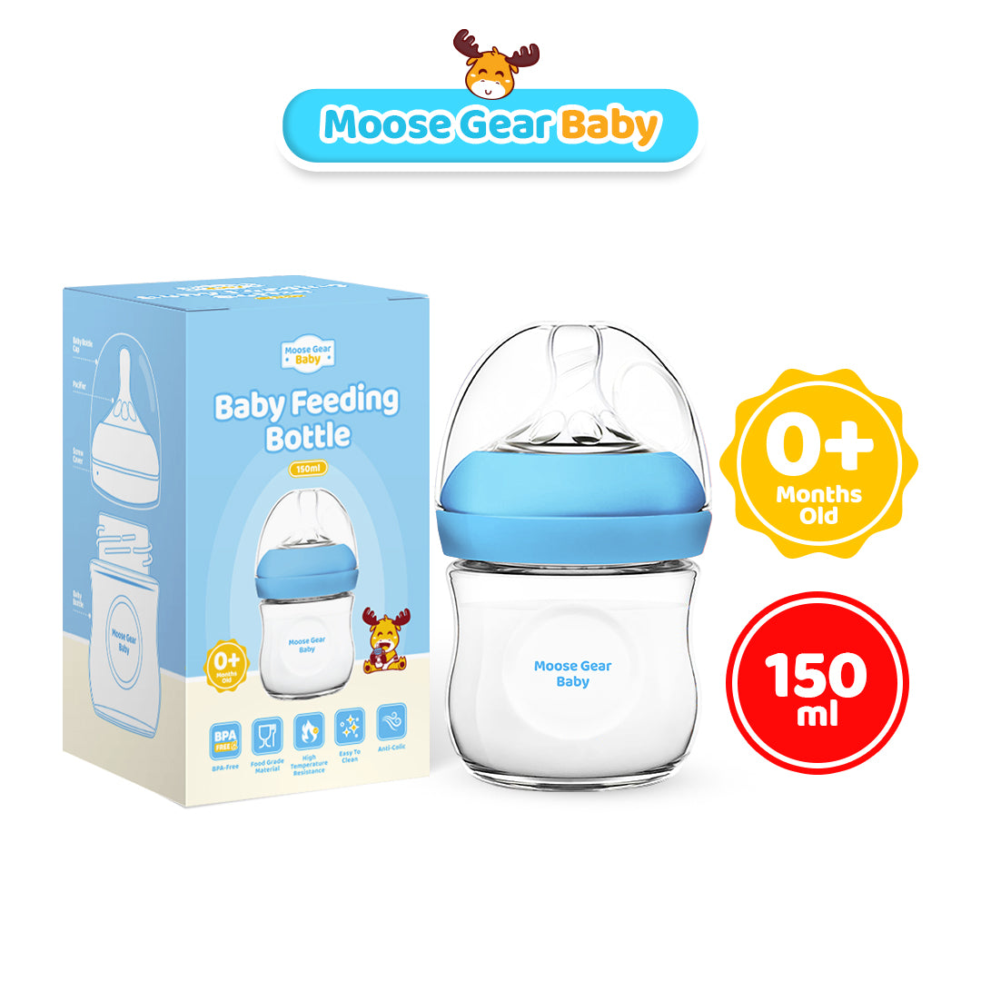 Moose Gear Baby Bottle (Blue) 150ml & 330ml