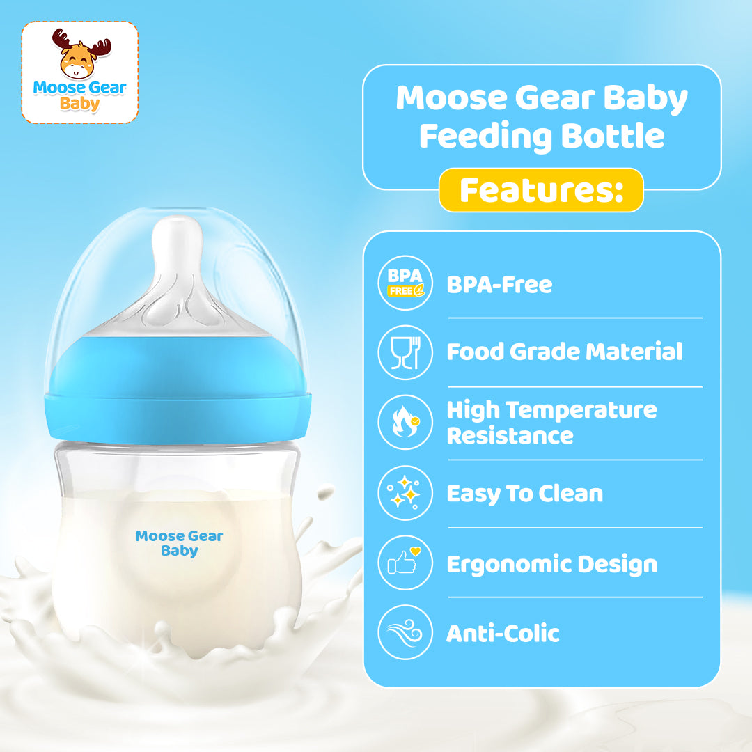 Moose Gear Baby Bottle (Blue) 150ml & 330ml