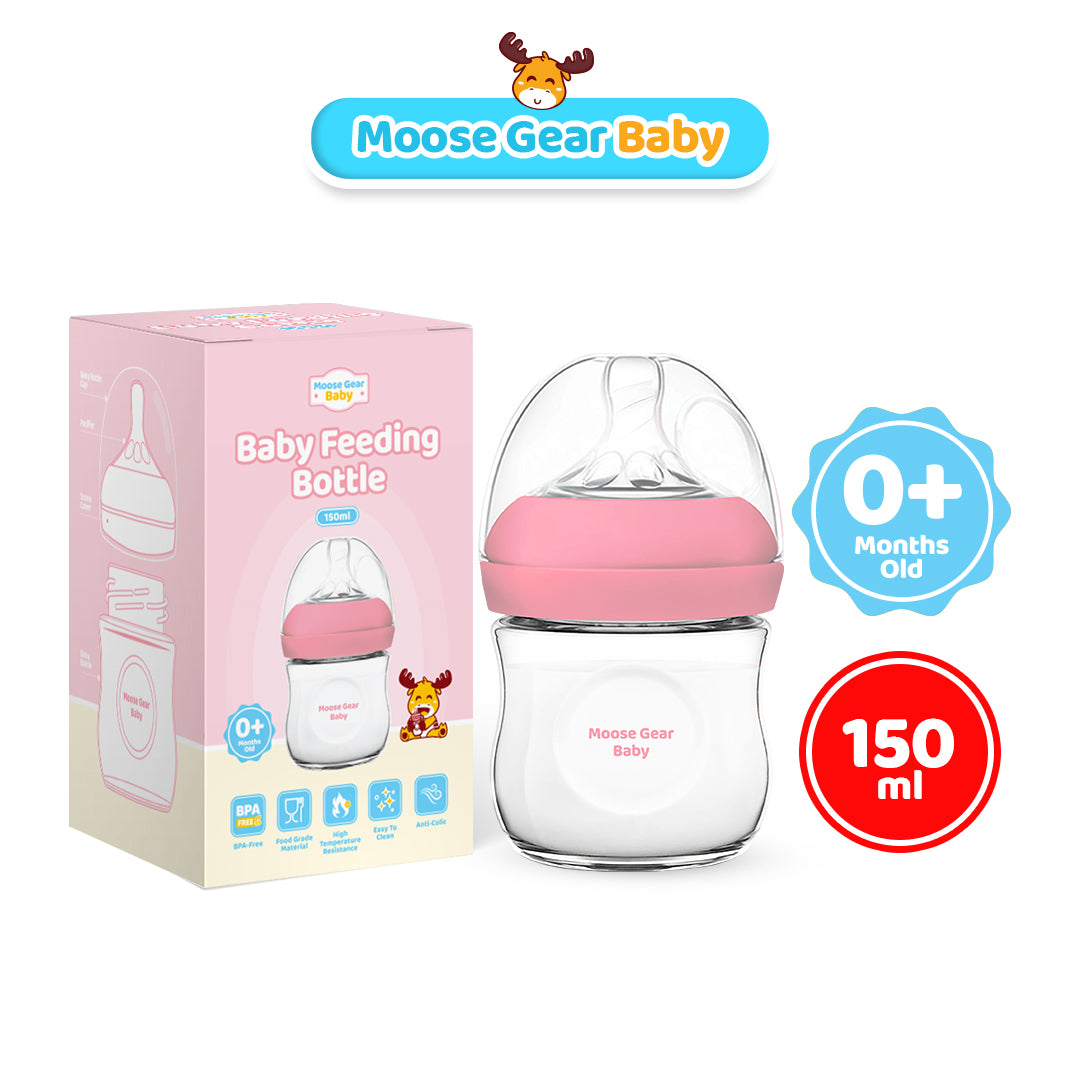 Moose Gear Baby Bottle (Pink) 150ml & 330ml