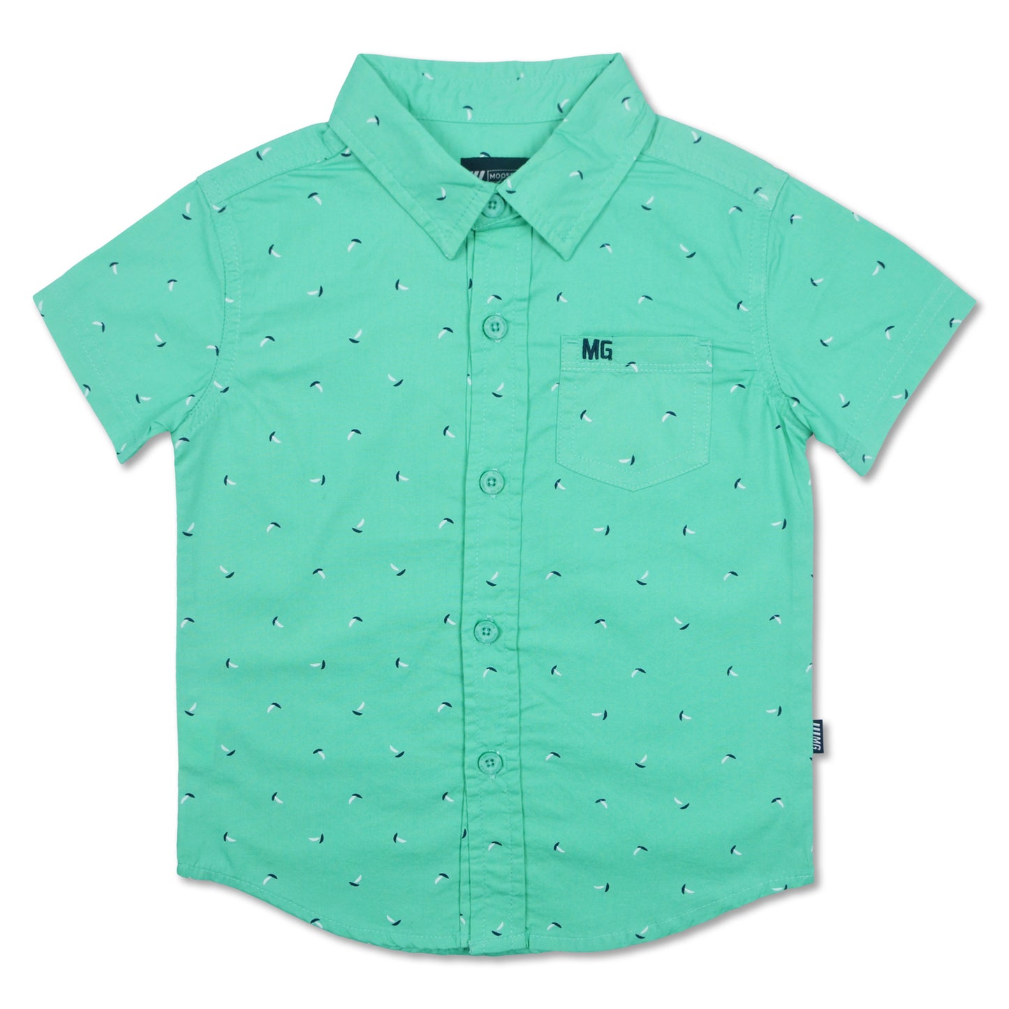 Lucite Green Polo With All Over Print & Embro Details (PL-A 13195)