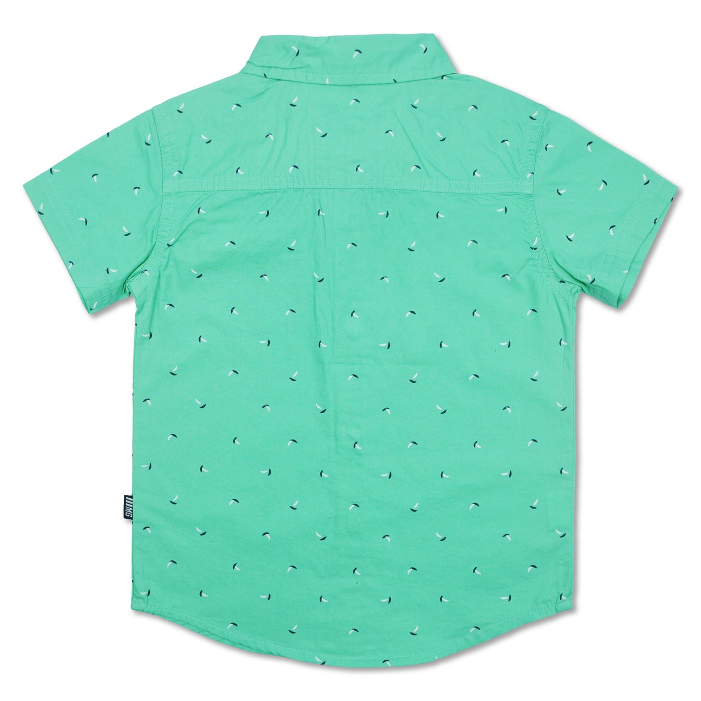 Lucite Green Polo With All Over Print & Embro Details (PL-A 13195)