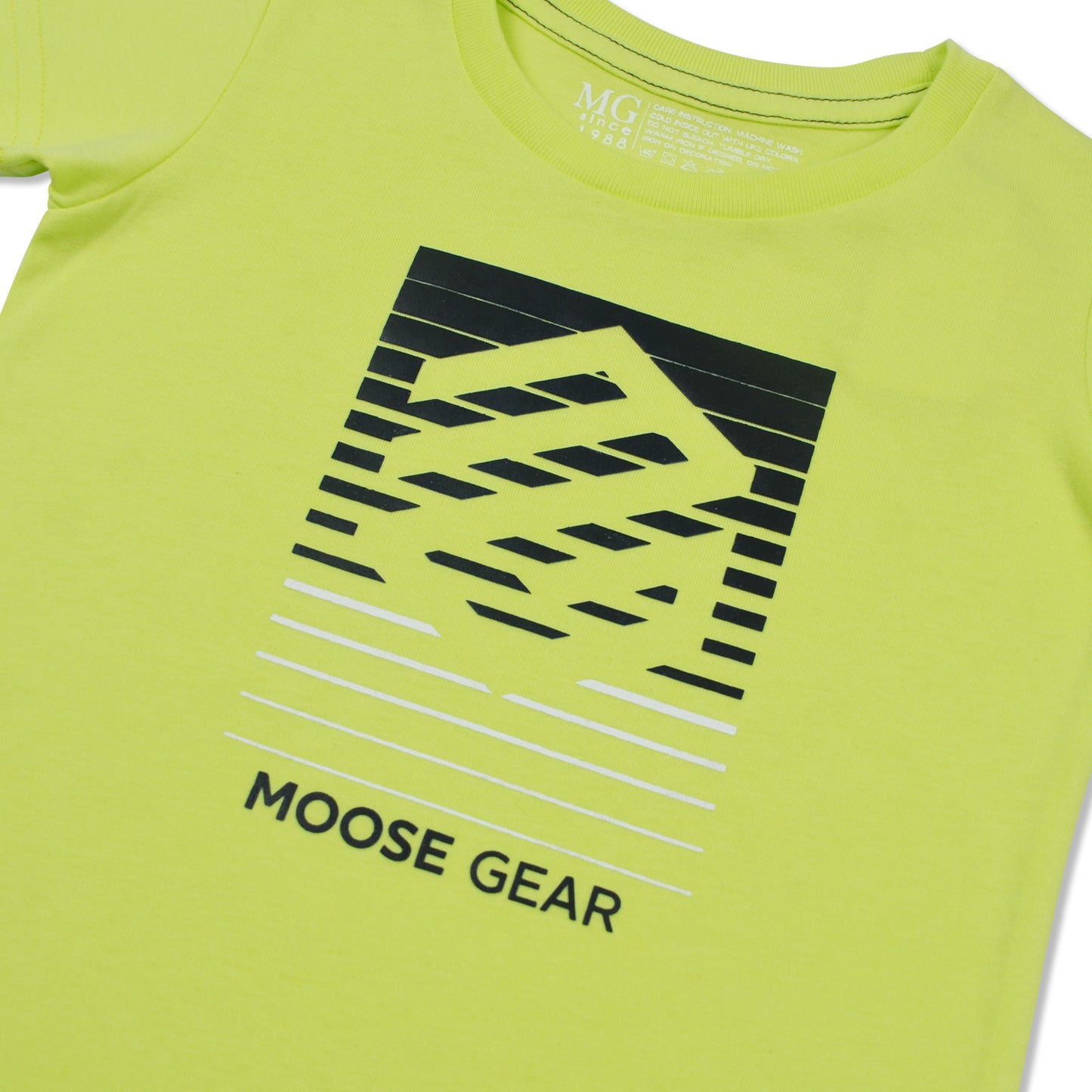 Neon Green T-shirt With Print details (TS-P 12239)