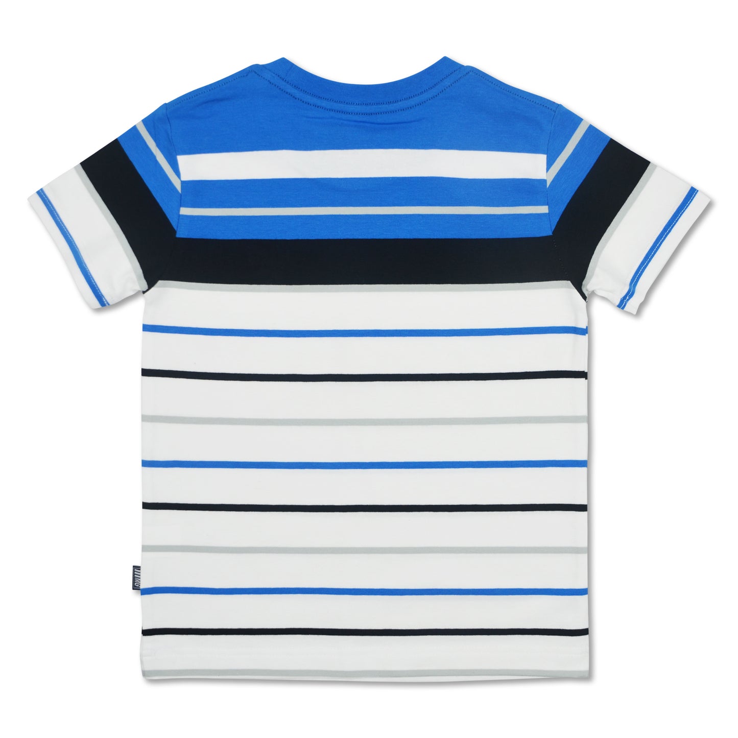 French Blue Combi Striped T-Shirt With Embro Details (TS-S 13348)