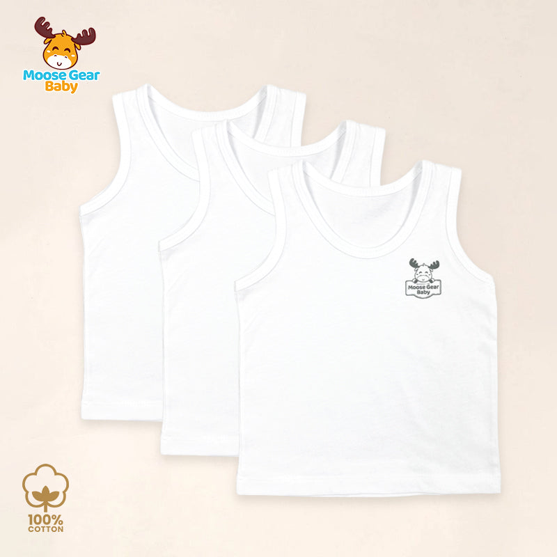 3 Pcs Sando Tank (White) (MGB0010)