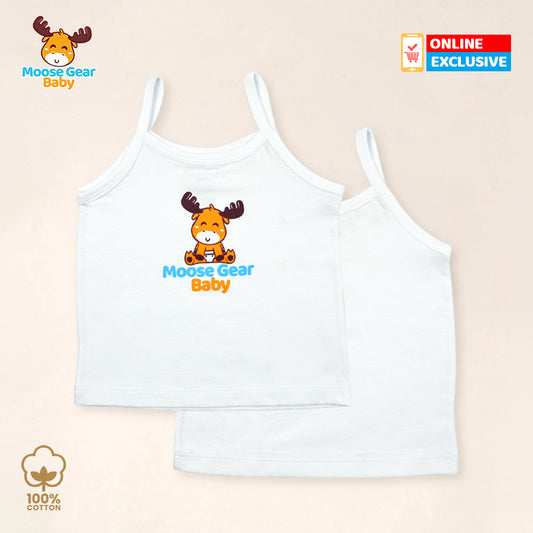 Strappy Sando Tank (White w/ Logo) (MGB0039)