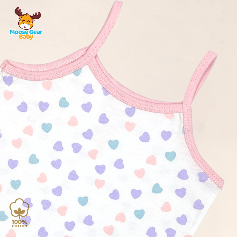 3 Pcs Strappy Sando Tank Set (Pink/White) (MGB0017)